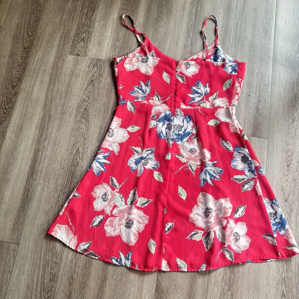 French Connection Dress Cari Size 12 Summer Floral Print Camisole Pink & Blue - Picture 2 of 14